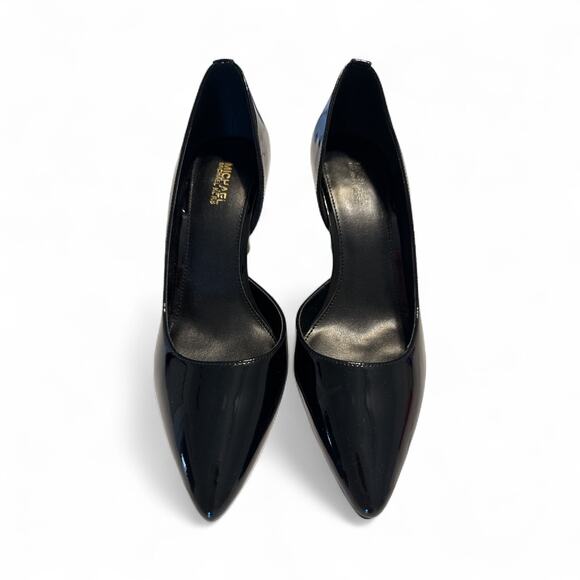 Michael Michael Kors Lucille Flex D’Orsay Heels Black Patent Leather Size 5.5 - Picture 8 of 9